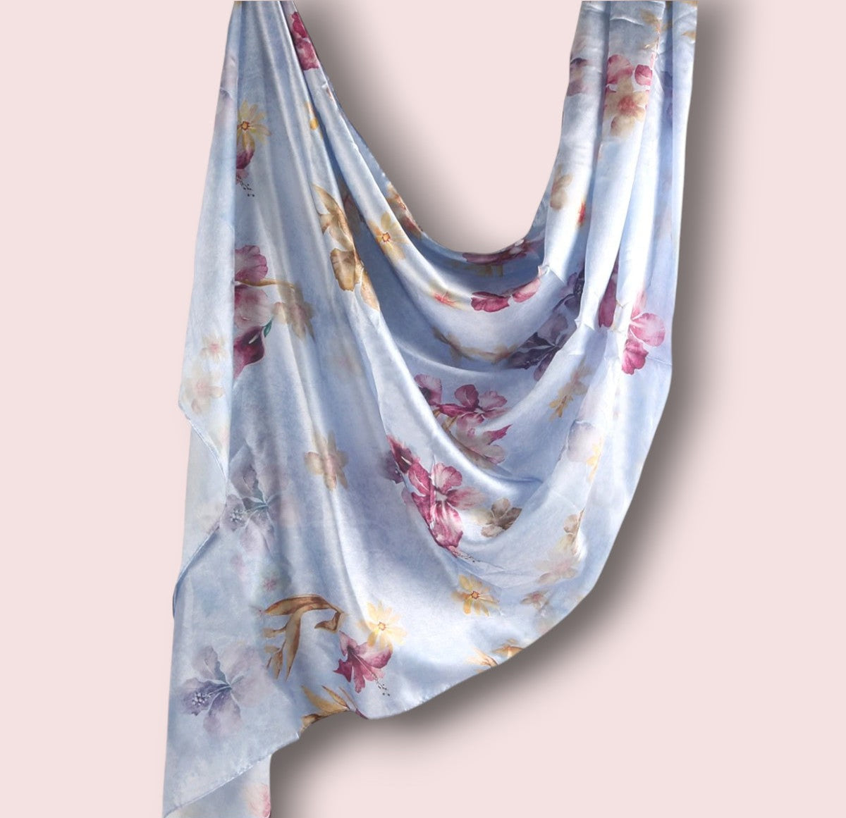 Hijab Satin Fleurs
