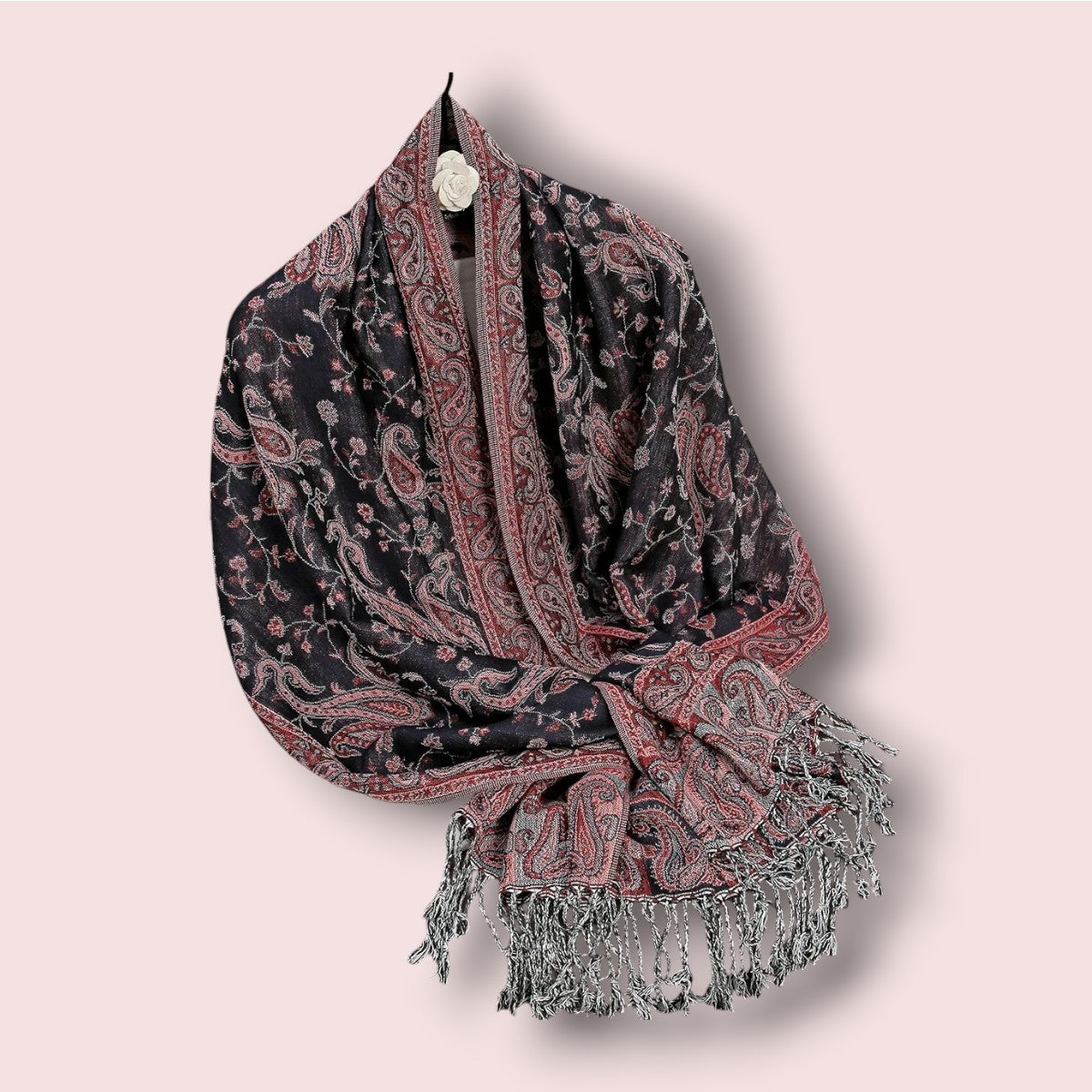 Pashmina Noir Rouge