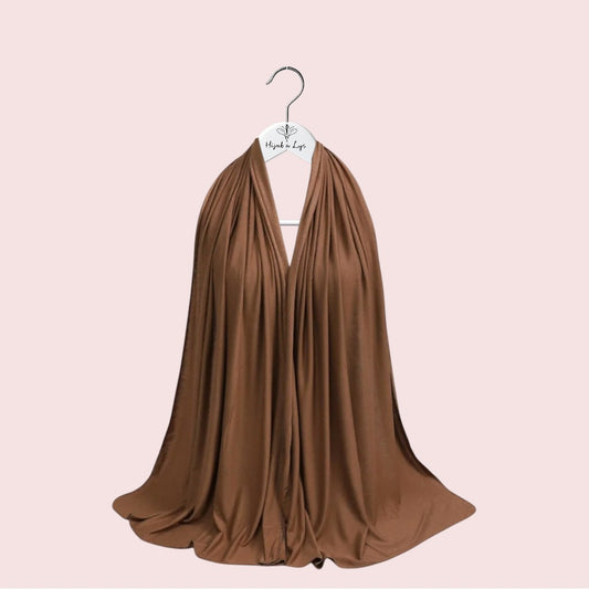 Hijab Jersey Premium Brun