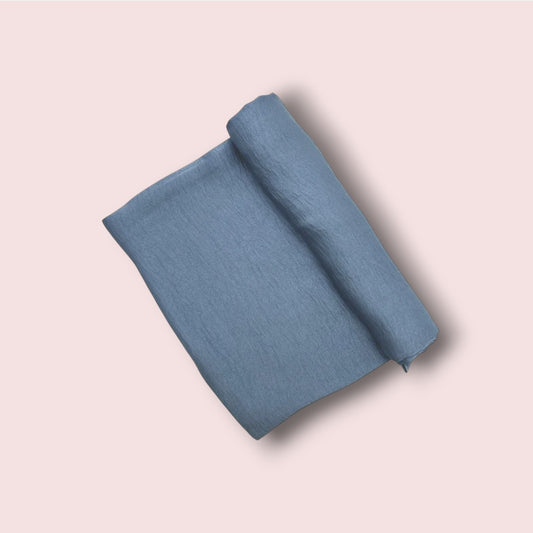 Hijab Satin Bleu