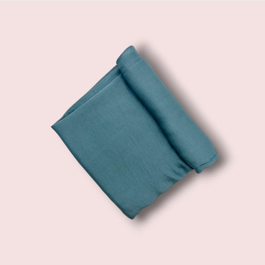 Hijab Satin Bleu Petrole