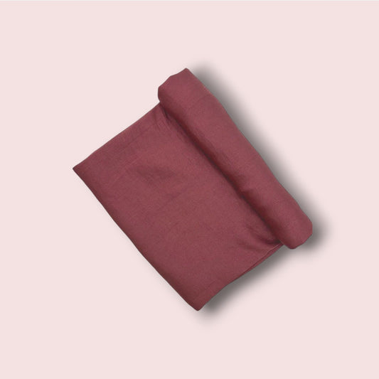 Hijab Satin Rouge Passe Velours