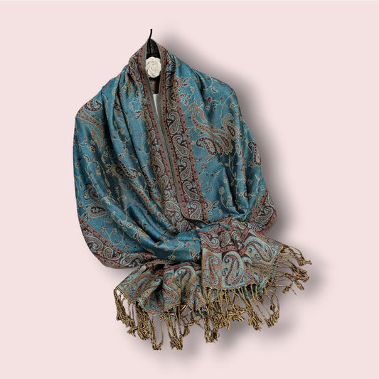 Pashmina Bleu Nuit