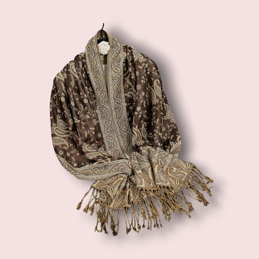 Pashmina Marron foncé