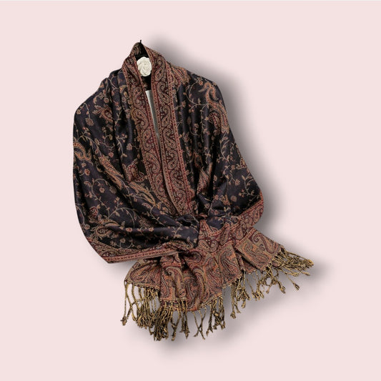 Pashmina Noir Brun